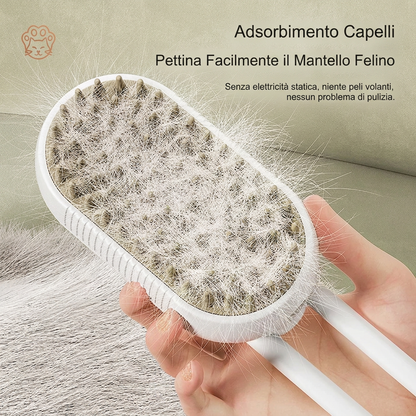 MagicBrush™ - La Prima Spazzola Intelligente a Vapore per Cani e Gatti (Senza Stress)