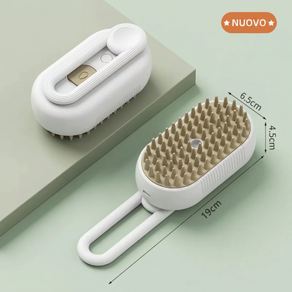 MagicBrush™ - La Prima Spazzola Intelligente a Vapore per Cani e Gatti (Senza Stress)