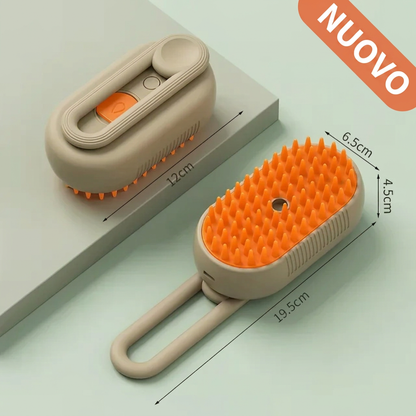 MagicBrush™ - La Prima Spazzola Intelligente a Vapore per Cani e Gatti (Senza Stress)