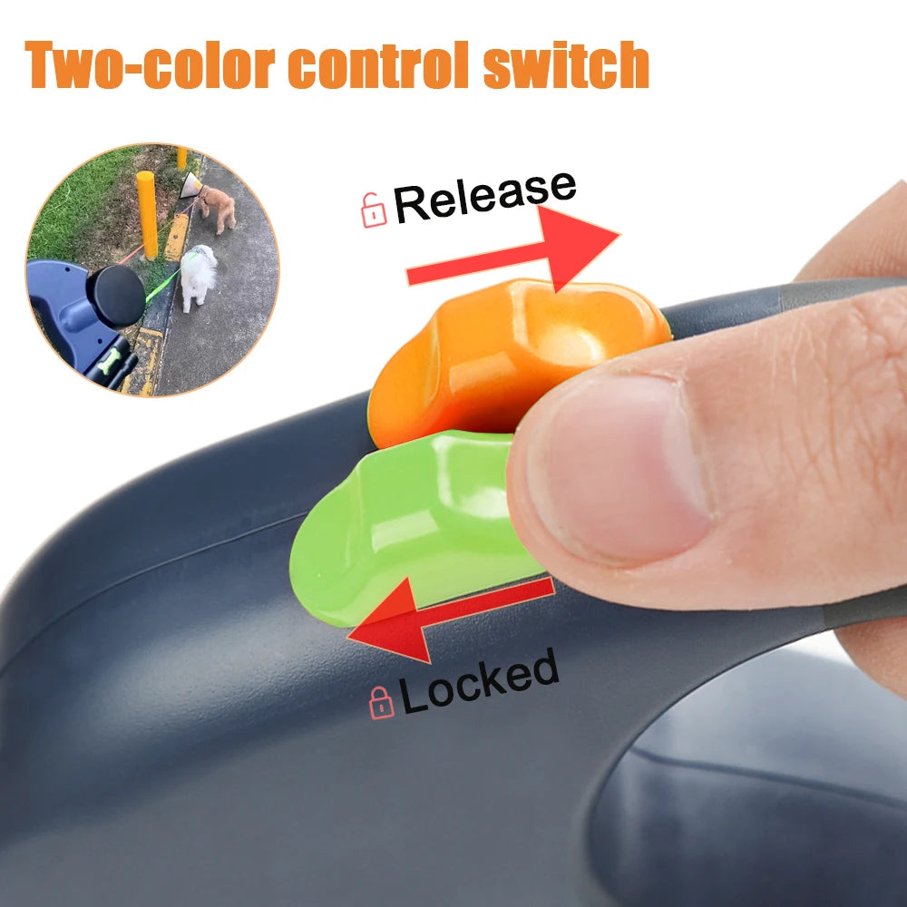 DuoPaws™ - 360° Retractable Dual Dog Leash with LED Light